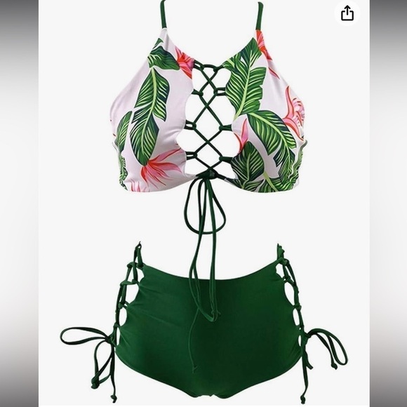 BIN#4 - GIRLANDSEA Women’s Large 2-Piece Swimsuit L - Picture 3 of 7